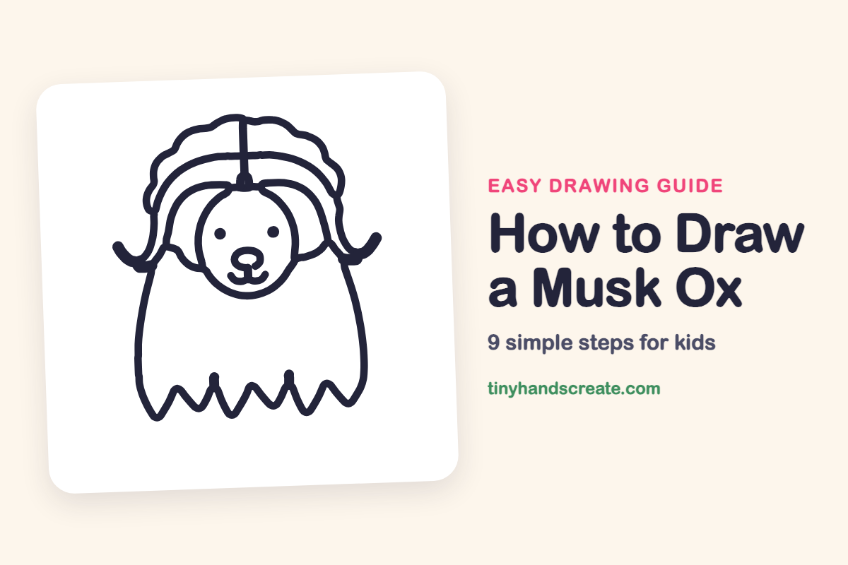 How to Draw a Musk Ox: easy drawing guide for kids