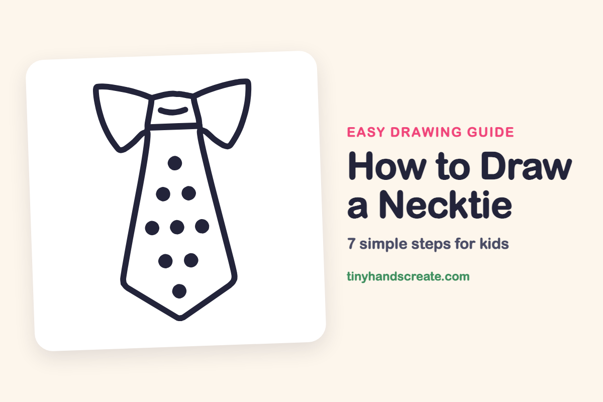 How to Draw a Necktie: easy drawing guide for kids