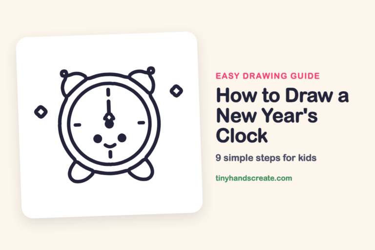 How to Draw a New Year's Clock: easy drawing guide for kids