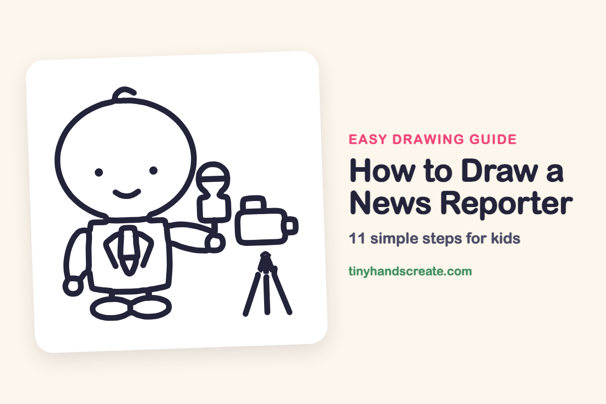 How to Draw a News Reporter: easy drawing guide for kids