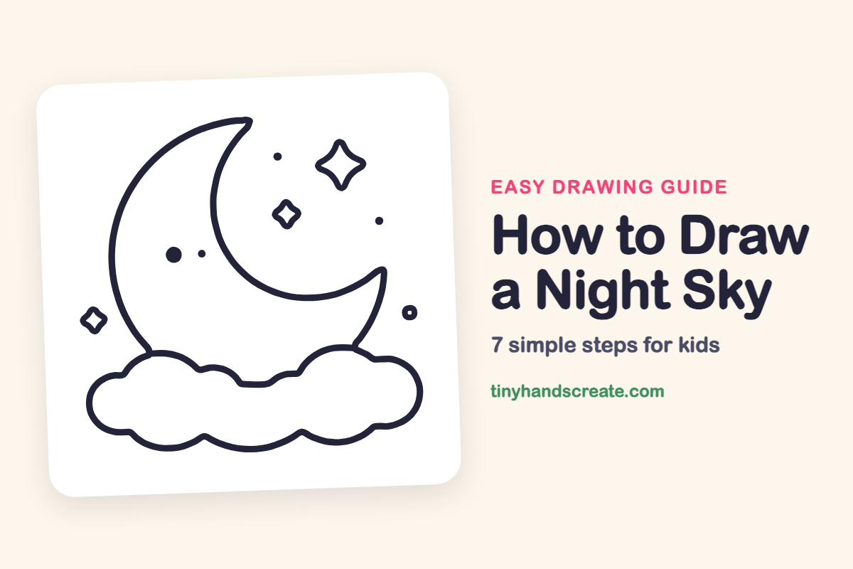 How to Draw a Night Sky: easy drawing guide for kids