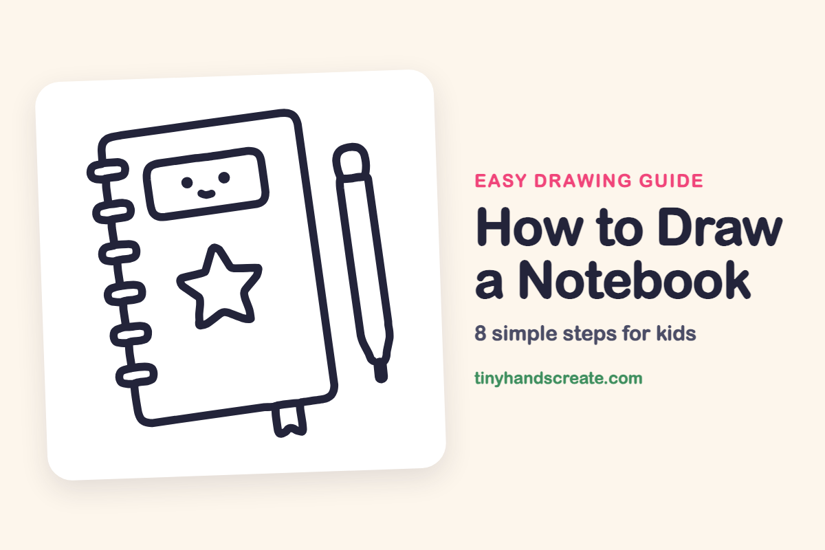 How to Draw a Notebook: easy drawing guide for kids