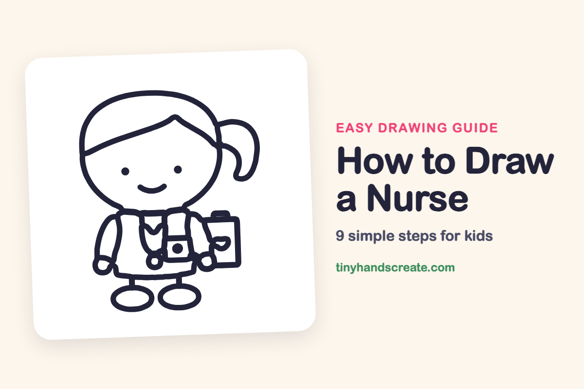 How to Draw a Nurse: easy drawing guide for kids
