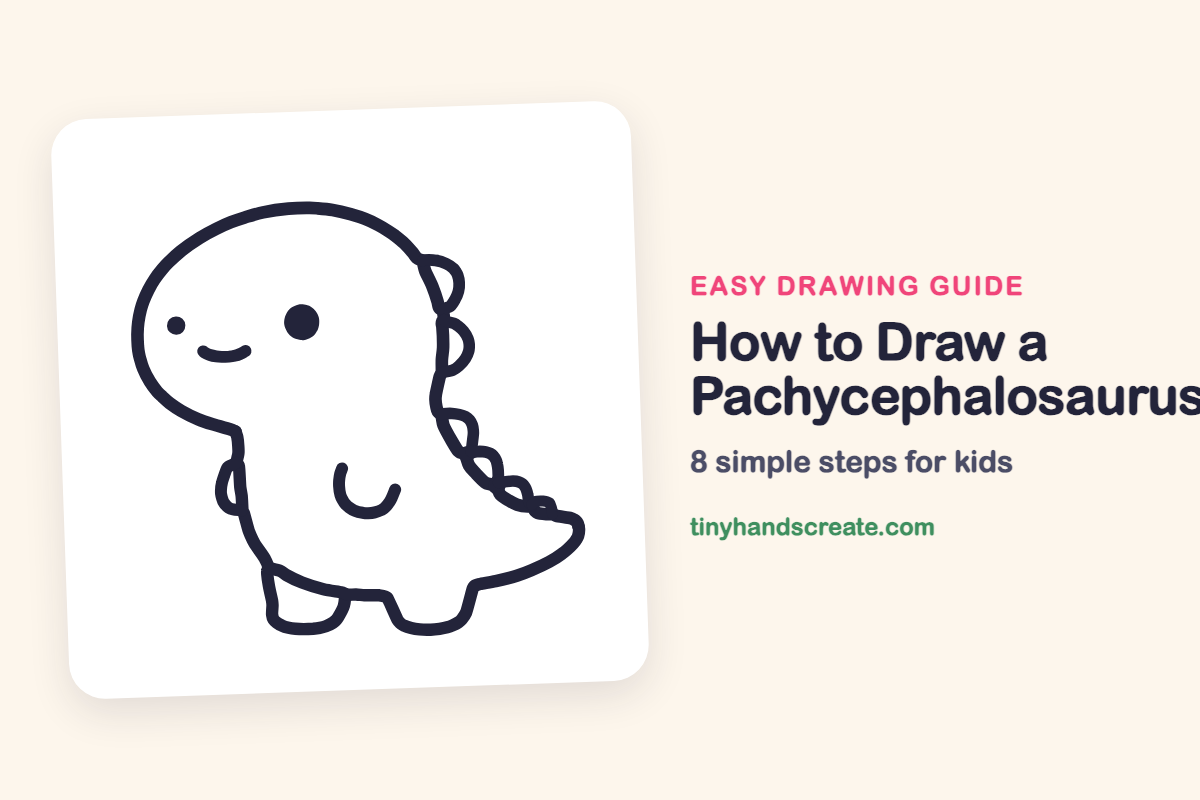 How to Draw a Pachycephalosaurus: easy drawing guide for kids