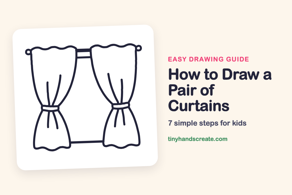 How to Draw a Pair of Curtains: easy drawing guide for kids