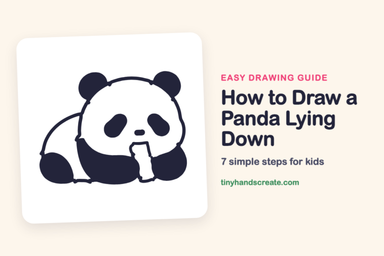 How to Draw a Panda Lying Down: easy drawing guide for kids