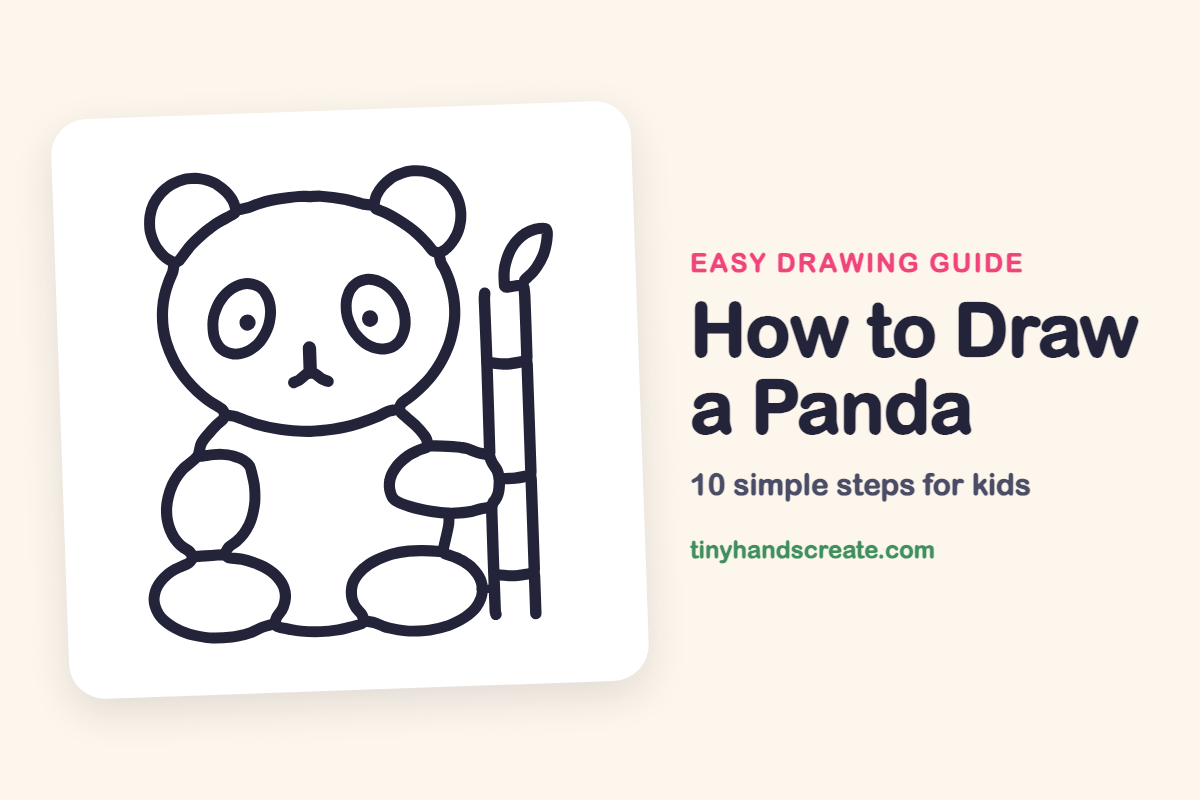 How to Draw a Panda: easy drawing guide for kids