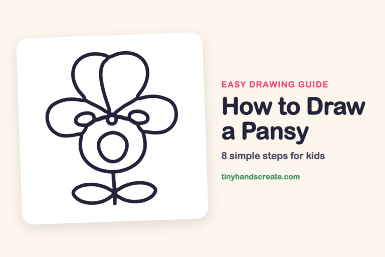 How to Draw a Pansy: easy drawing guide for kids