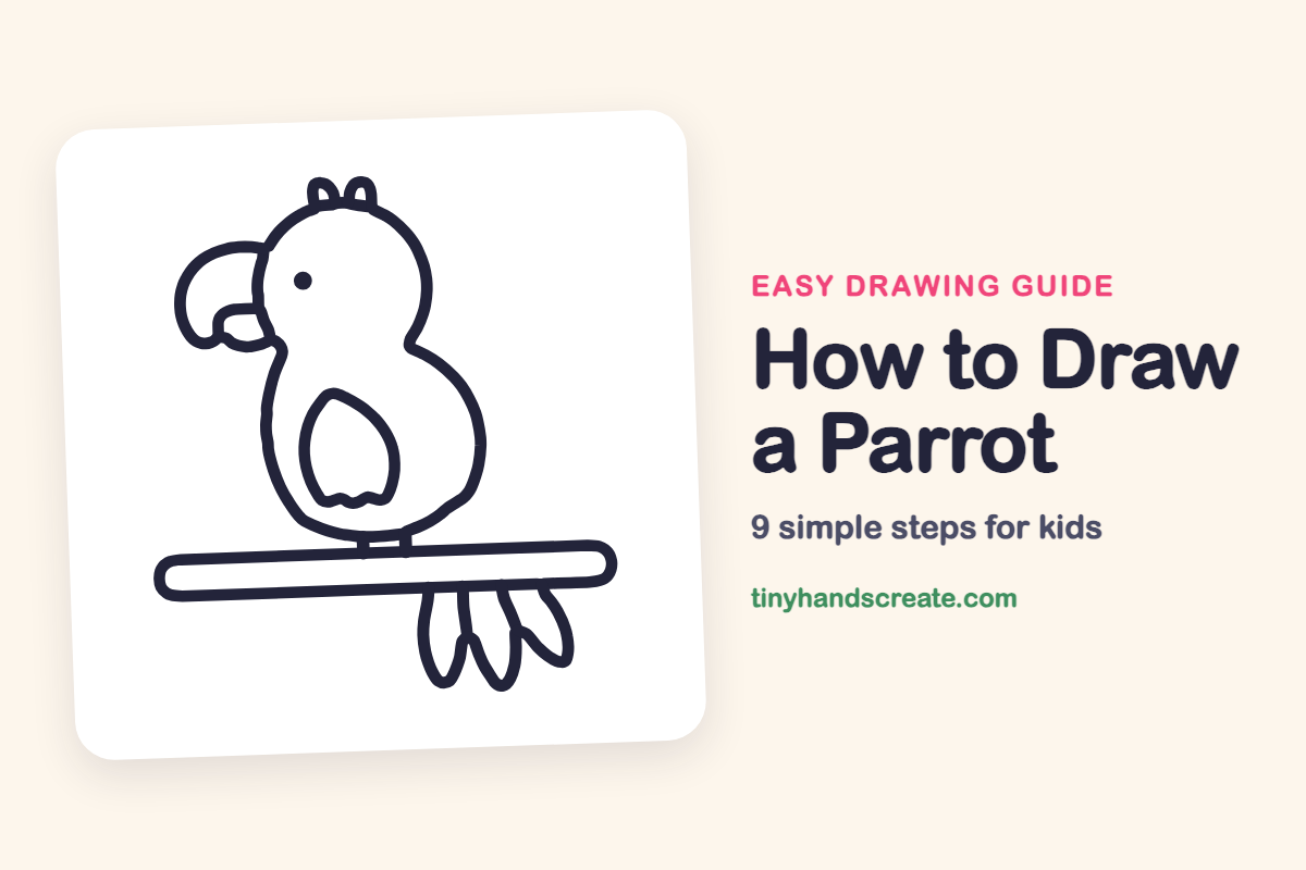 How to Draw a Parrot: easy drawing guide for kids