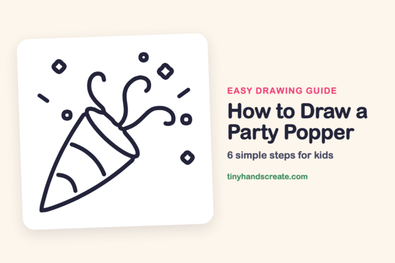 How to Draw a Party Popper: easy drawing guide for kids