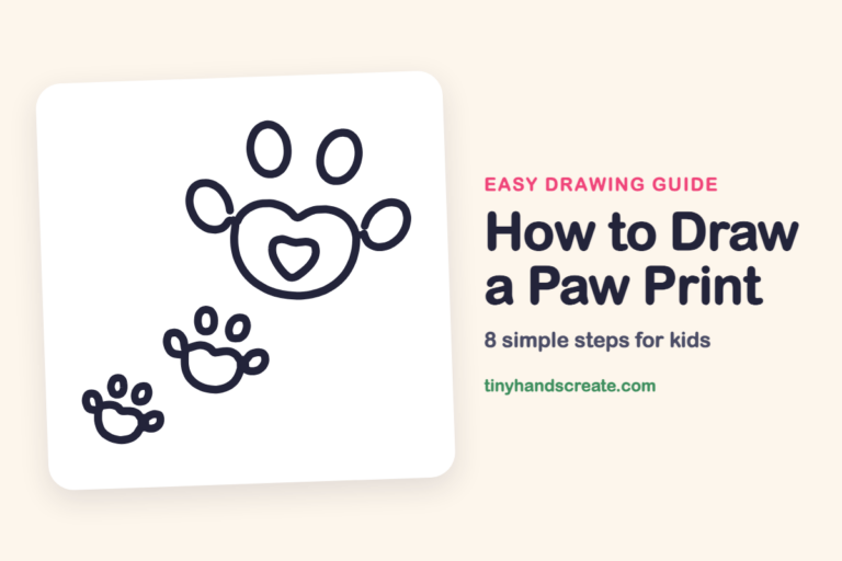 How to Draw a Paw Print: easy drawing guide for kids
