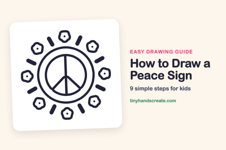 How to Draw a Peace Sign: easy drawing guide for kids