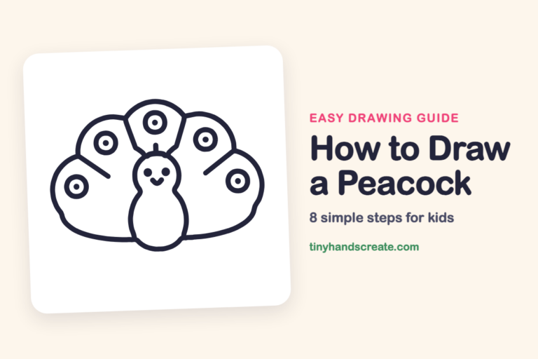 How to Draw a Peacock: easy drawing guide for kids