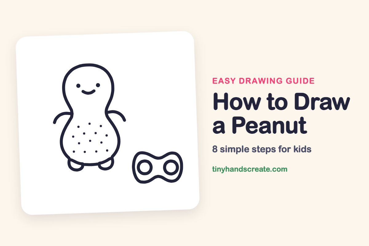 How to Draw a Peanut: easy drawing guide for kids