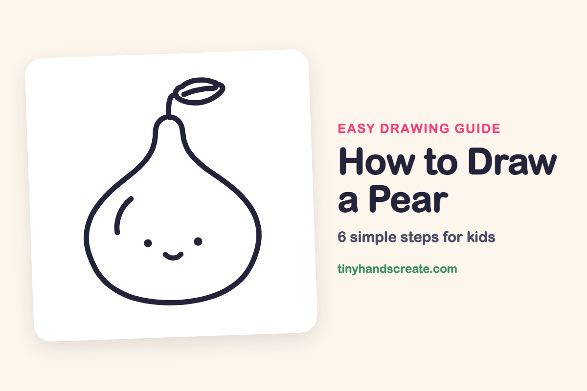 How to Draw a Pear: easy drawing guide for kids