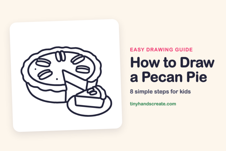 How to Draw a Pecan Pie: easy drawing guide for kids