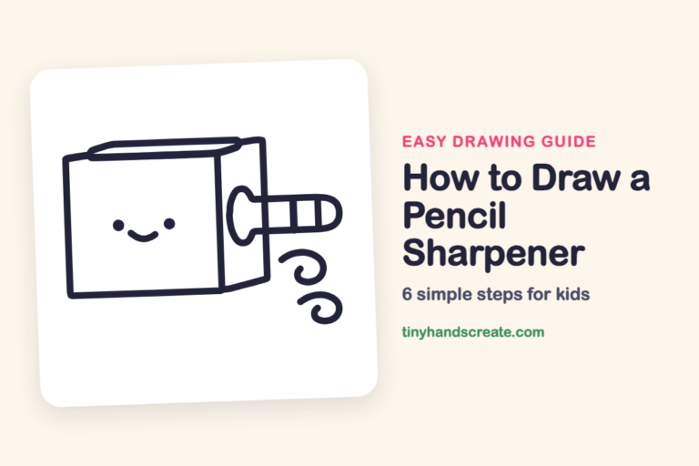 How to Draw a Pencil Sharpener: easy drawing guide for kids