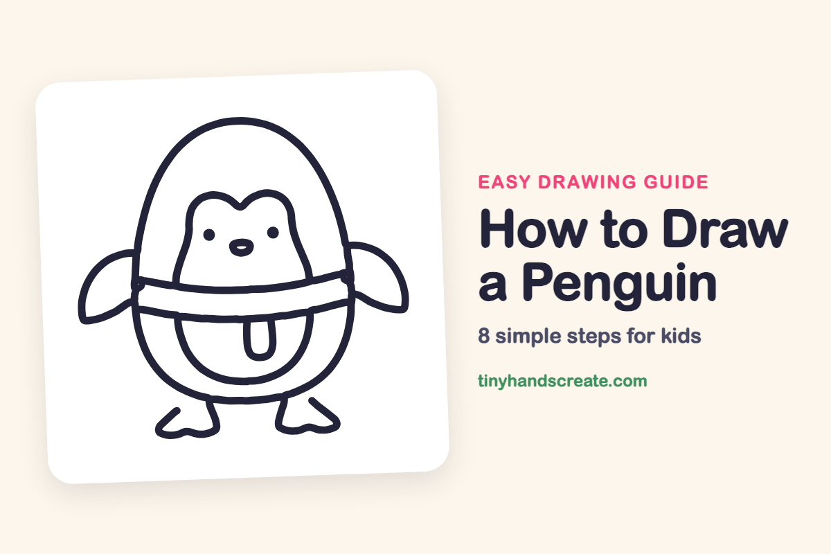 How to Draw a Penguin: easy drawing guide for kids