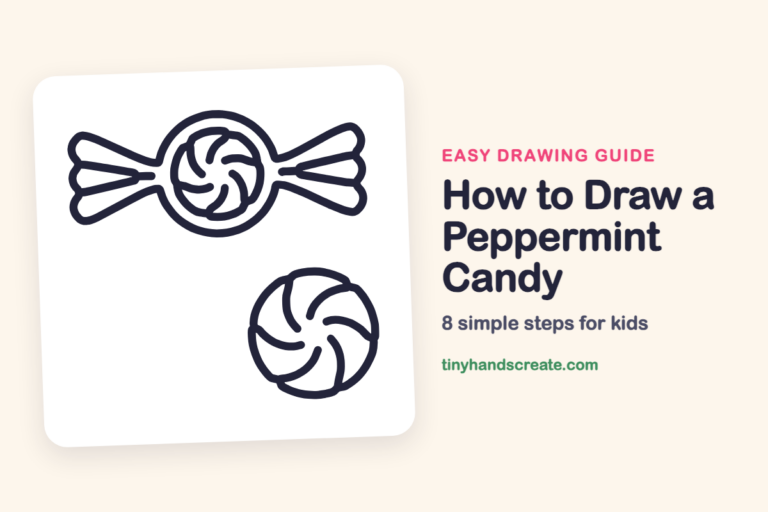 How to Draw a Peppermint Candy: easy drawing guide for kids