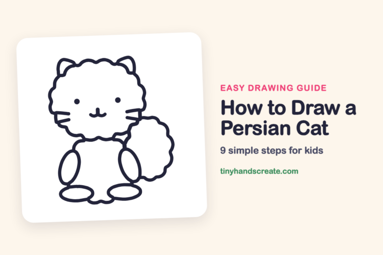 How to Draw a Persian Cat: easy drawing guide for kids