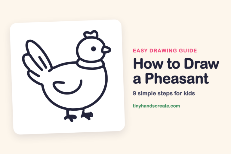 How to Draw a Pheasant: easy drawing guide for kids