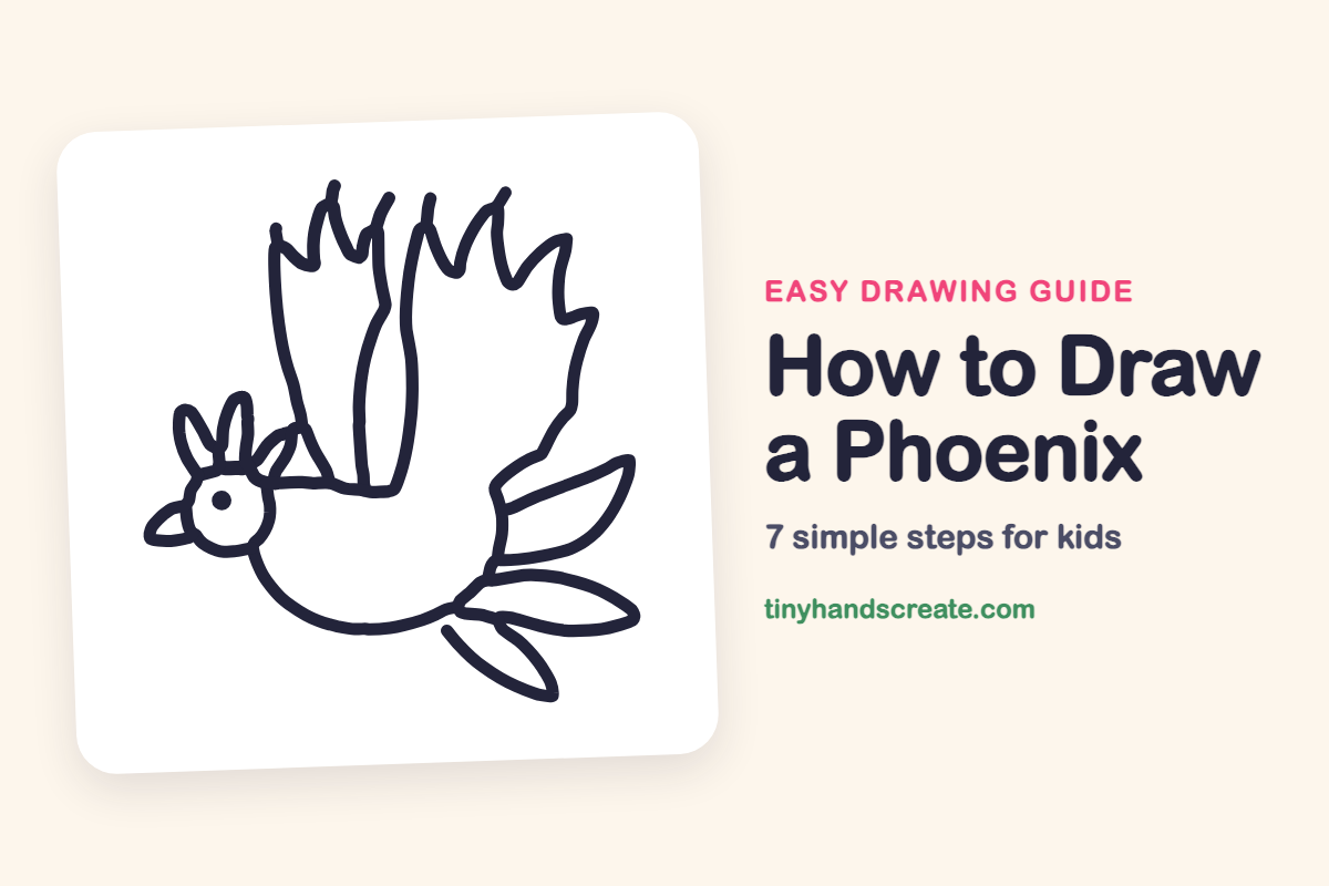 How to Draw a Phoenix: easy drawing guide for kids
