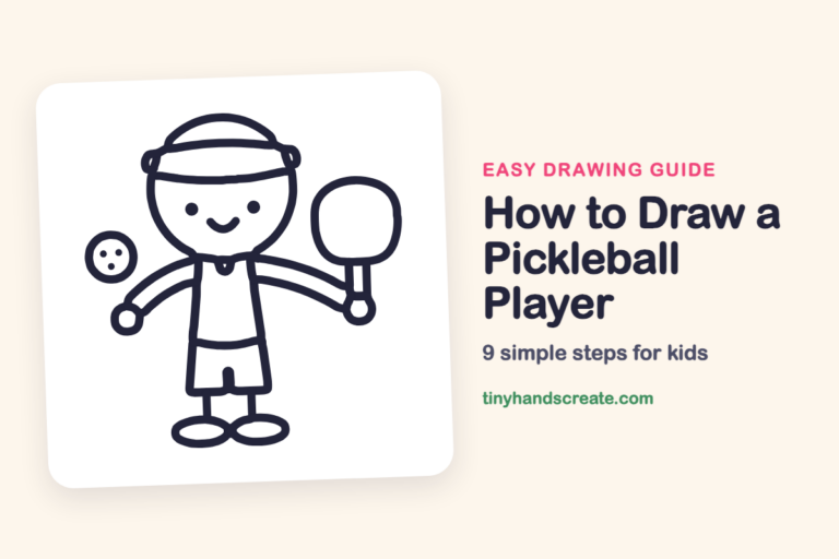 How to Draw a Pickleball Player: easy drawing guide for kids