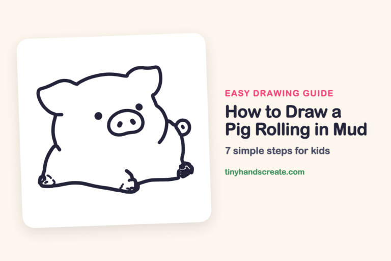 How to Draw a Pig Rolling in Mud: easy drawing guide for kids