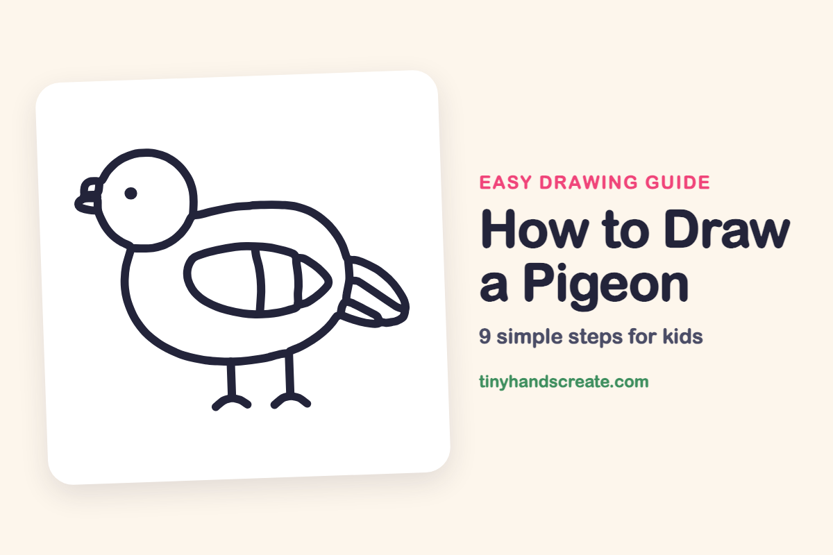 How to Draw a Pigeon: easy drawing guide for kids
