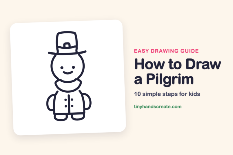 How to Draw a Pilgrim: easy drawing guide for kids