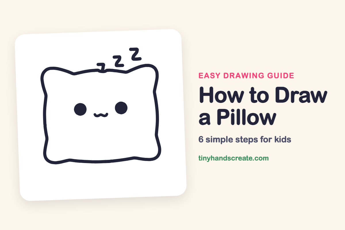 How to Draw a Pillow: easy drawing guide for kids