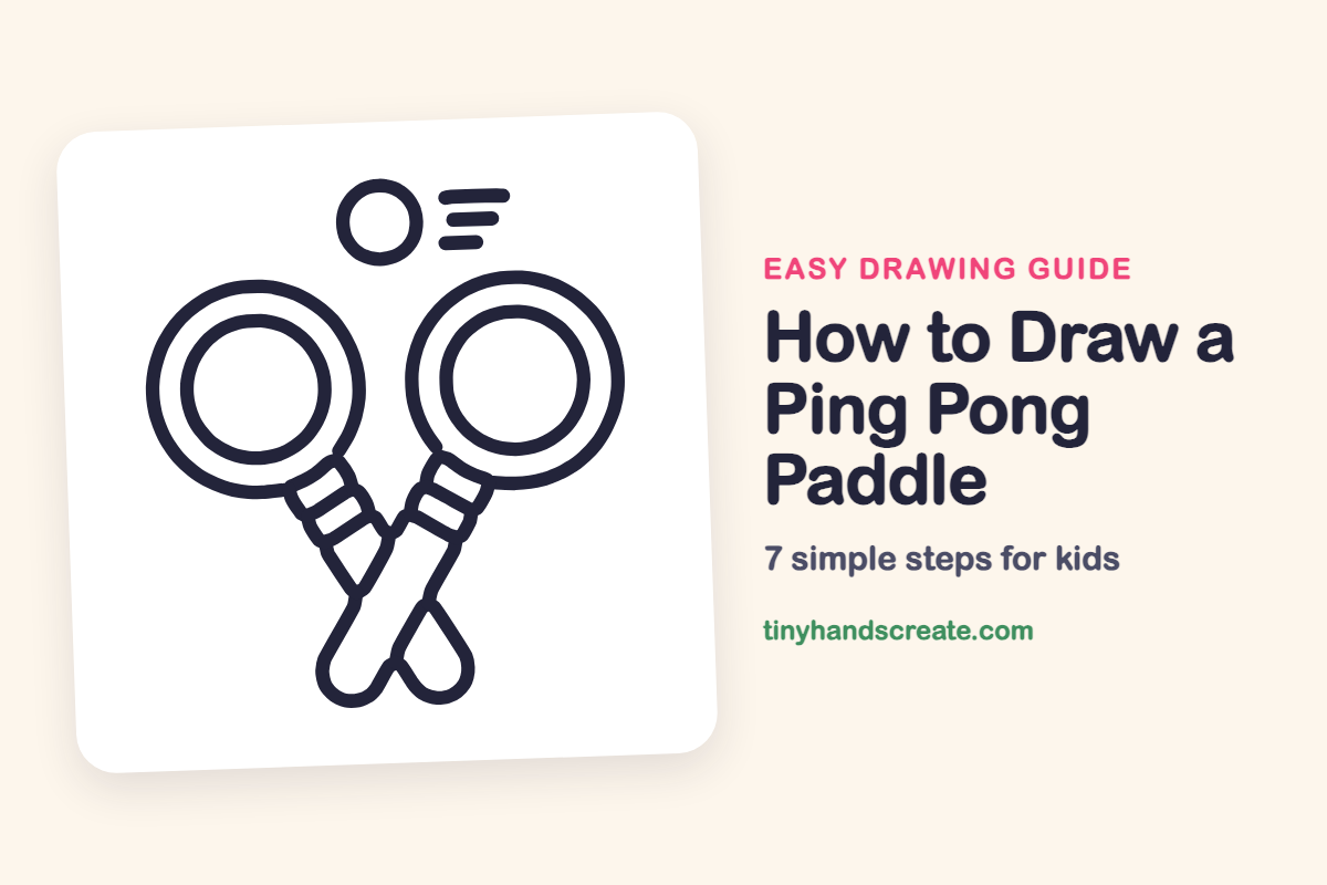 How to Draw a Ping Pong Paddle: easy drawing guide for kids