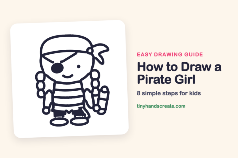 How to Draw a Pirate Girl step by step