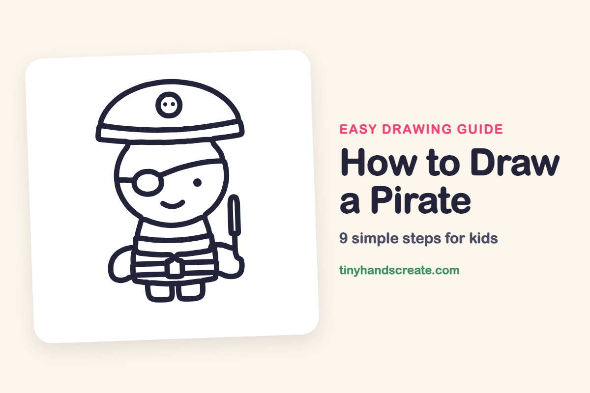 How to Draw a Pirate: easy drawing guide for kids