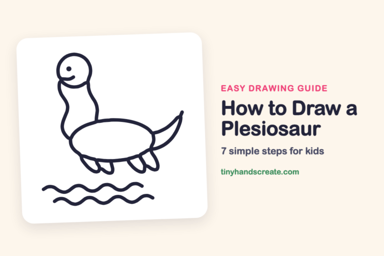How to Draw a Plesiosaur: easy drawing guide for kids