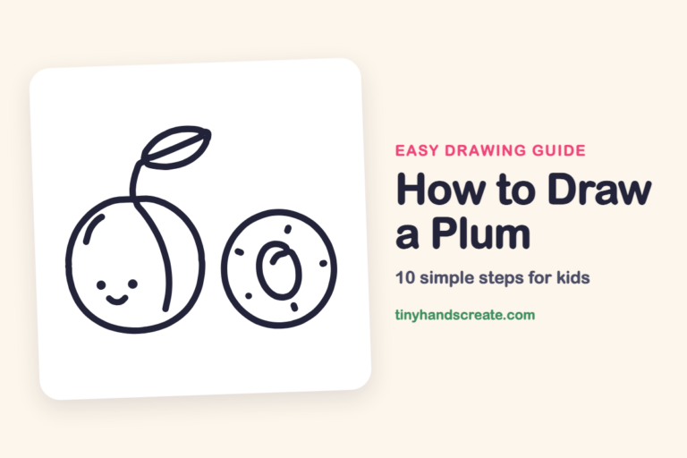 How to Draw a Plum: easy drawing guide for kids
