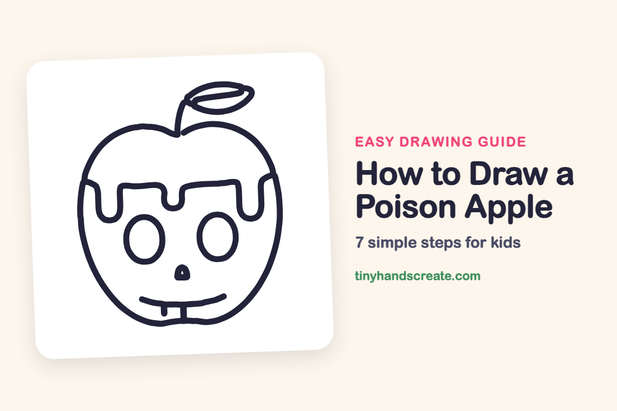 How to Draw a Poison Apple: easy drawing guide for kids