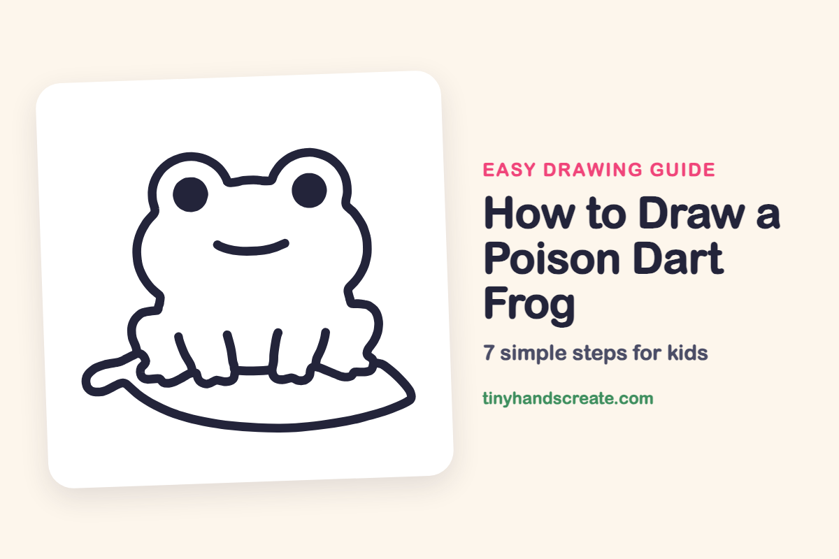 How to Draw a Poison Dart Frog: easy drawing guide for kids