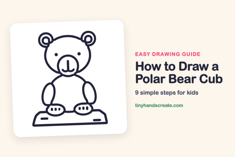How to Draw a Polar Bear Cub step by step