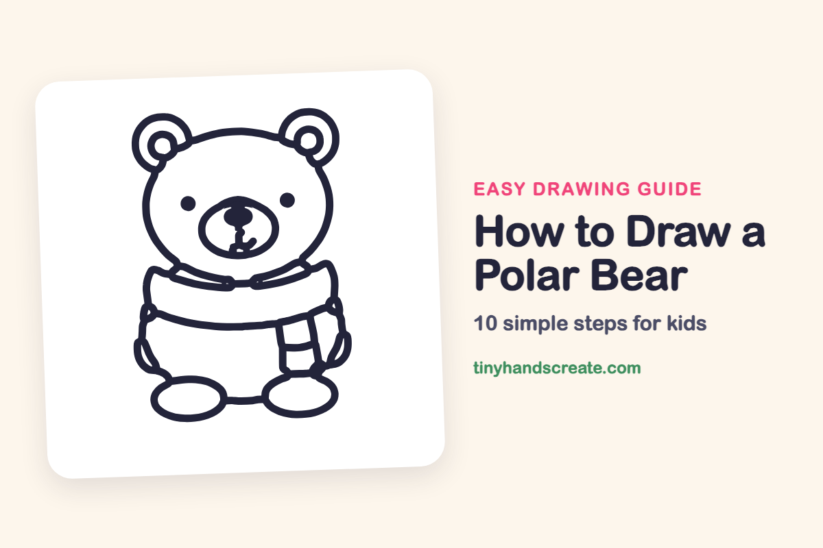 How to Draw a Polar Bear: easy drawing guide for kids