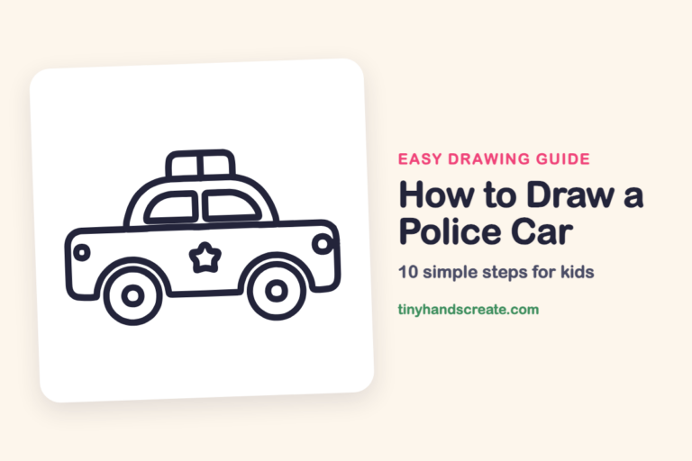 How to Draw a Police Car: easy drawing guide for kids