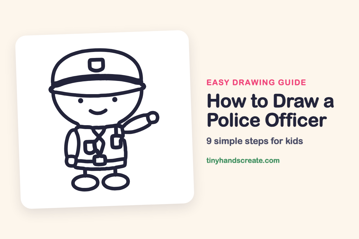 How to Draw a Police Officer: easy drawing guide for kids