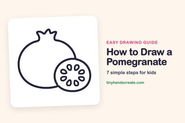 How to Draw a Pomegranate: easy drawing guide for kids