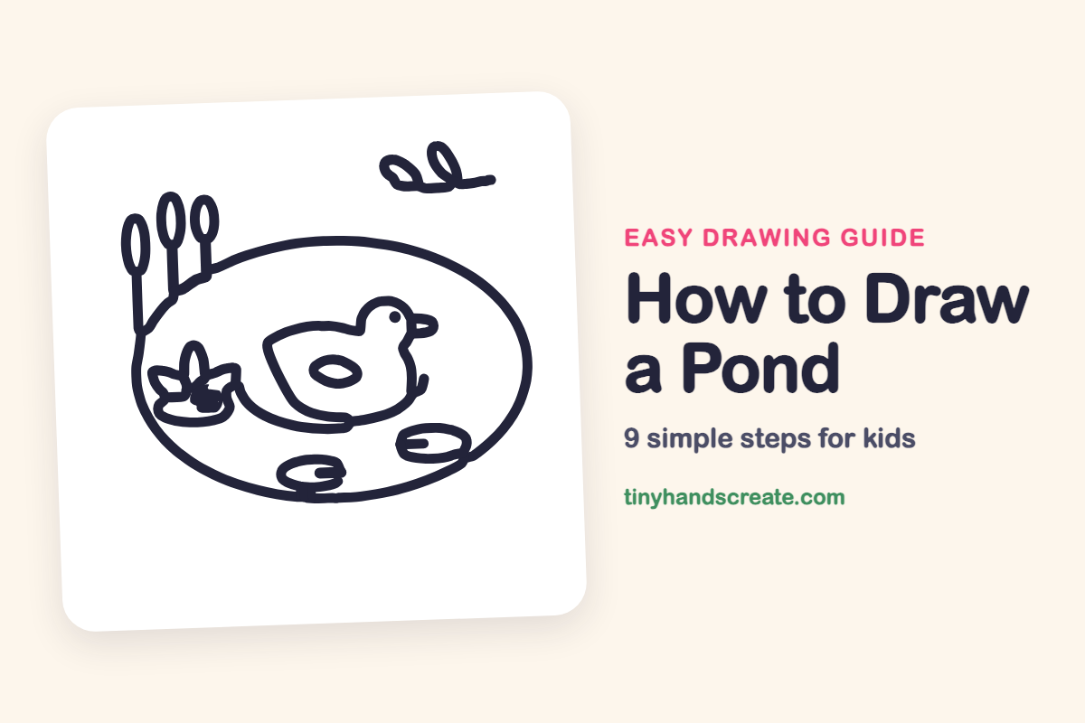 How to Draw a Pond: easy drawing guide for kids