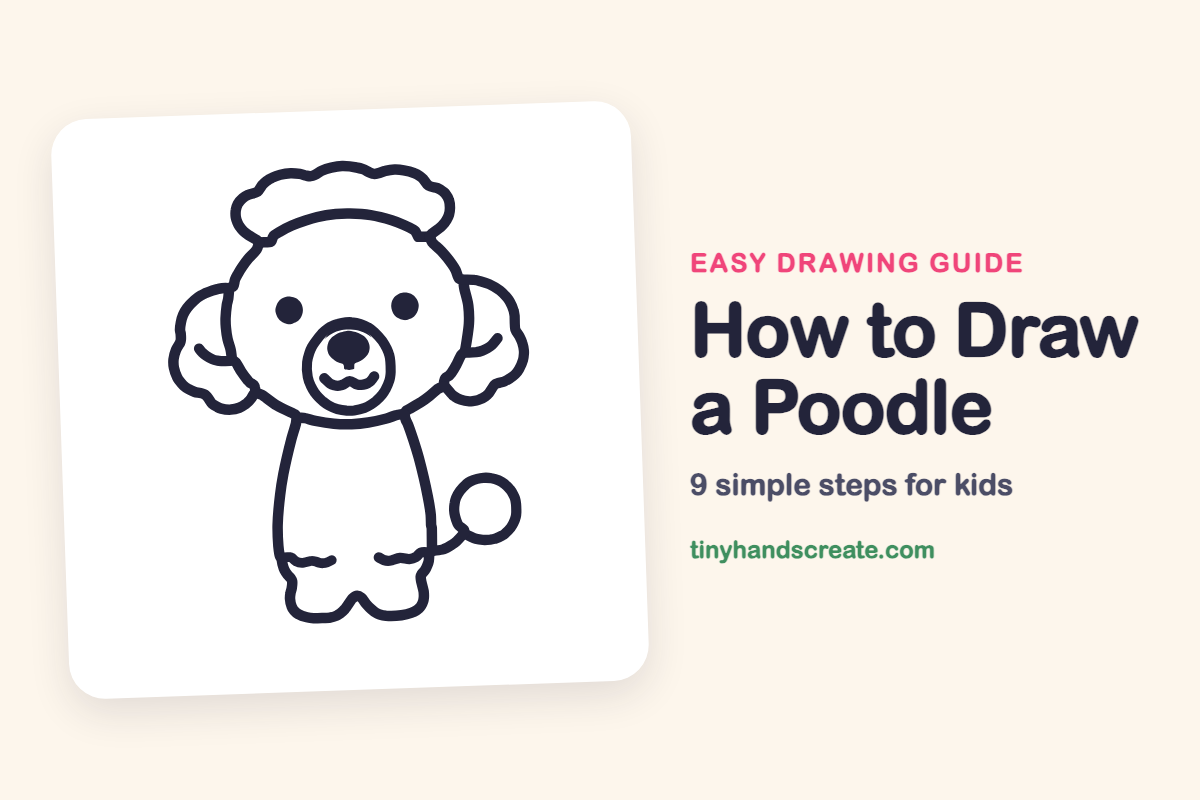 How to Draw a Poodle: easy drawing guide for kids