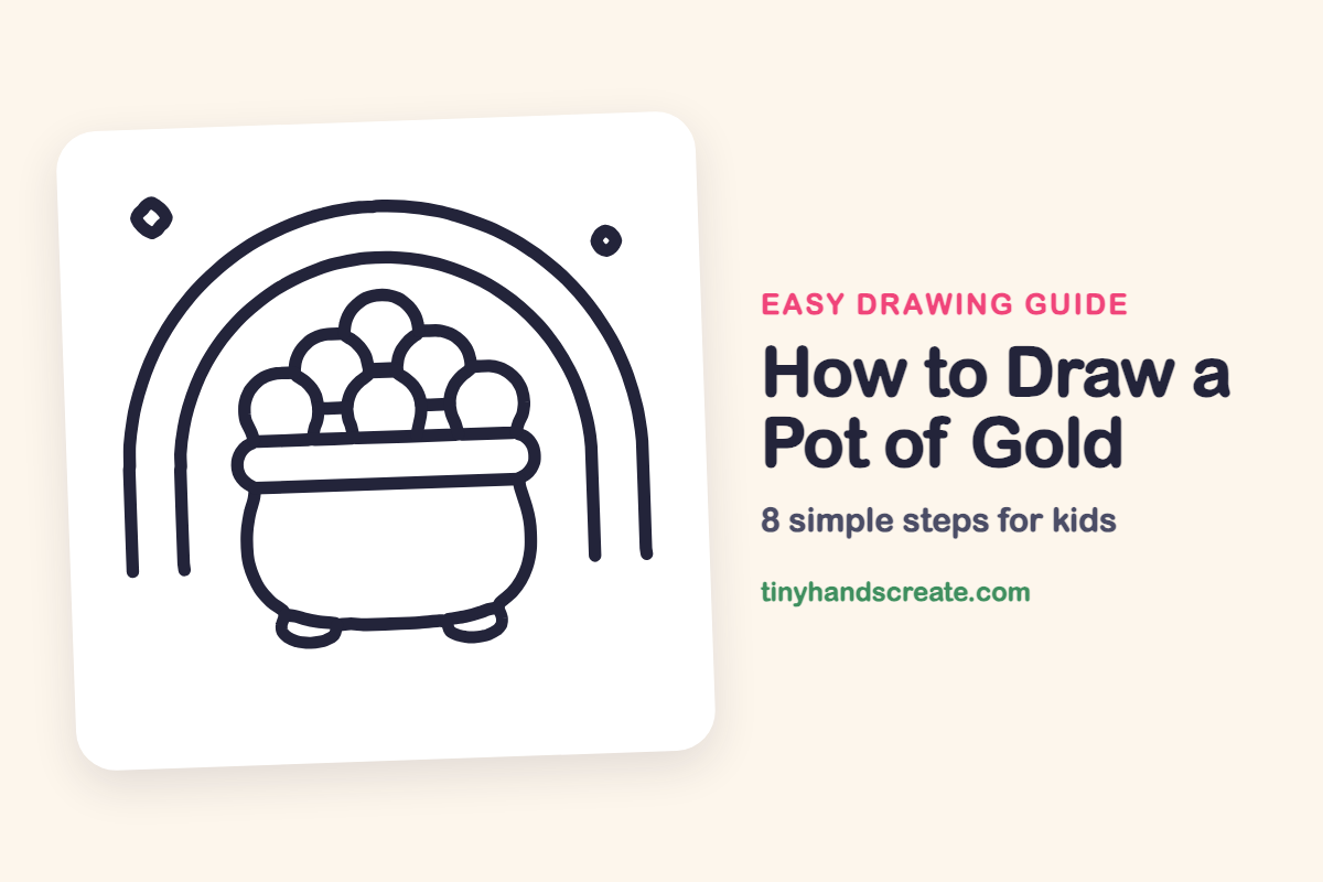 How to Draw a Pot of Gold: easy drawing guide for kids