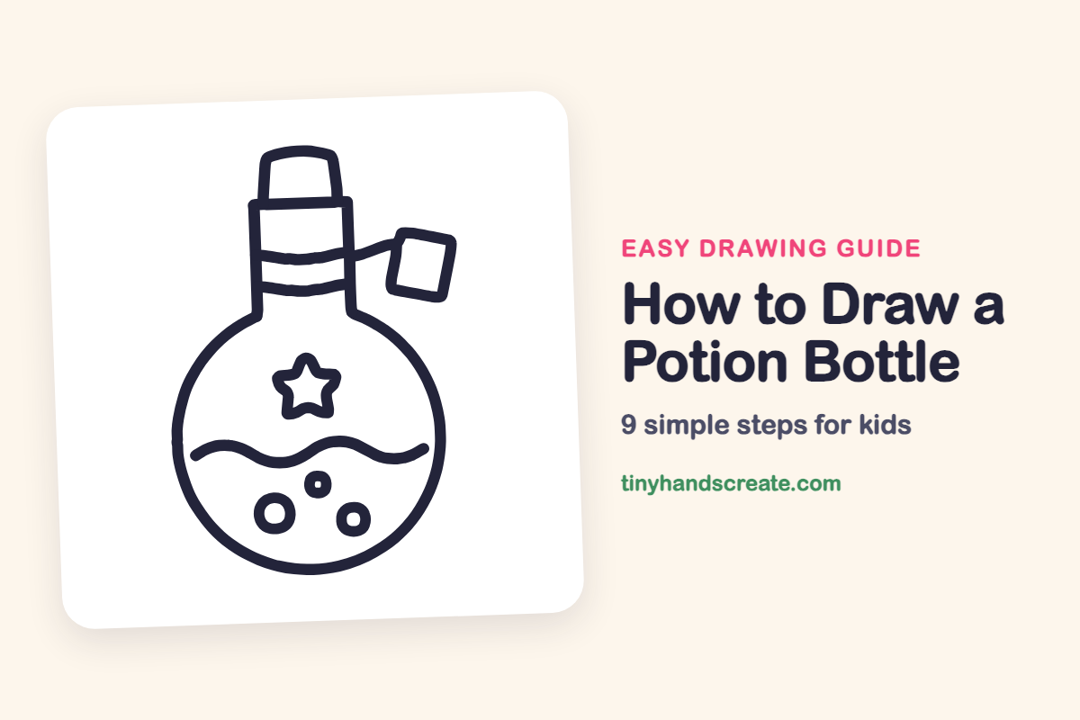 How to Draw a Potion Bottle: easy drawing guide for kids