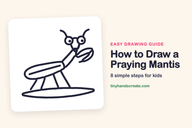 How to Draw a Praying Mantis: easy drawing guide for kids