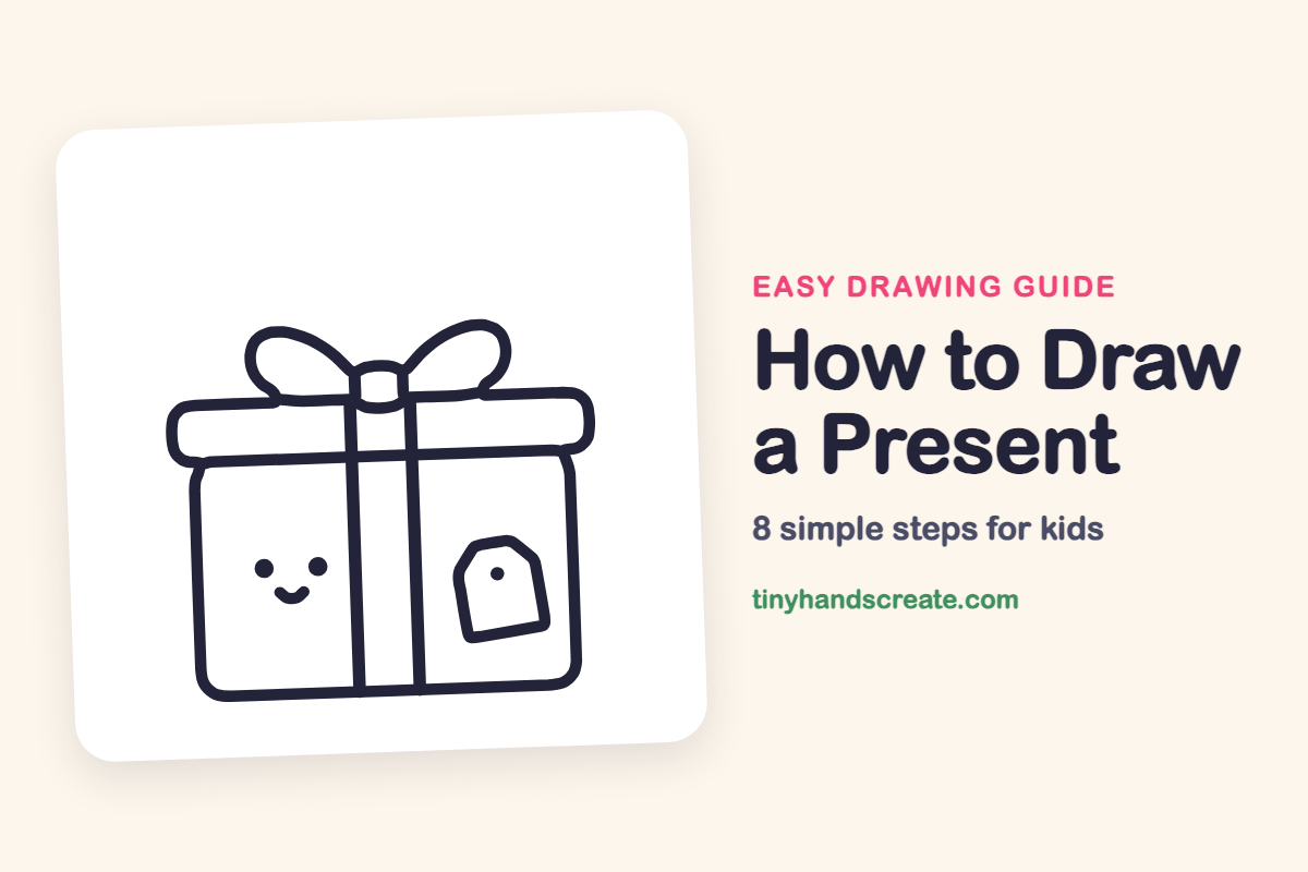 How to Draw a Present: easy drawing guide for kids