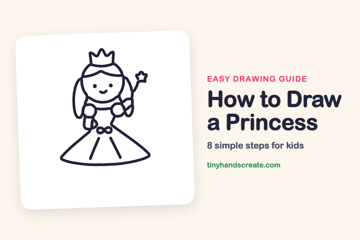 How to Draw a Princess: easy drawing guide for kids